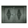 thumbnail image 1 of Antique Cutting Board, Antique Door with Vertical Ornamental Floral Pattern Travel Treasure Monochromic, Decorative Tempered Glass Cutting and Serving Board, Small Size, Grey Black, by Ambesonne, 1 of 1