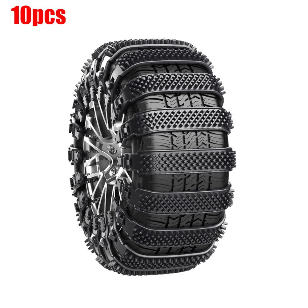 Chaînes Antidérapantes Pour Pneus - Lot De 10, Compatibles Jantes Jusqu'à 55,9cm