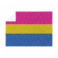 thumbnail image 3 of CafePress - Faux Glitter Pansexual Pride Flag Background - Large Plush Fleece Throw Blanket, 80" L x 60" W, 3 of 4