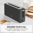 thumbnail image 6 of Martha Stewart 2 Slice Long Slot Toaster, Extra Wide, 10 Settings, Caviar Gray, 6 of 13