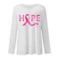 thumbnail image 3 of MKLEKYY Hauts Ajustés pour Femmes T-Shirt à Manches Longues Imprimé Mois de la Prévention du Cancer Col Rond Décontracté pour Femmes, 3 of 3