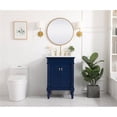 thumbnail image 6 of Elegant Decor Lexington 24" Solid Wood Single Bathroom Vanity in Blue, 6 of 8