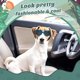 thumbnail image 2 of Gafas para perros con forma de corazón, gafas de sol ajustables para mascotas, resistentes al polvo, a los rayos UV y al viento, color azul., 2 of 5