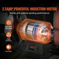 thumbnail image 2 of VEVOR Bench Grinder, 8" Bench Grinder Sander with 2.5A Induction Motor with 2" x28 " Belt Sander Combo for Metalworking Sharpening Grinding, 2 of 9