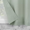 thumbnail image 3 of Archaeo 2-Pack Washed Cotton Twist Tab Cafe Curtain Pair, 52"W X 36"L, Seafoam Green, 3 of 8
