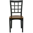 thumbnail image 6 of Flash Furniture HERCULES Series Black Window Back Metal Restaurant Chair - Cherry Wood Seat, 6 of 7