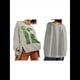 thumbnail image 3 of Camiseta con Gráfico de Números para Mujer, Sudadera de Larga con Cuello Redondo, Suéteres Extragrandes. Gris L, 3 of 6