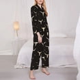 thumbnail image 4 of Junzan Cow Skulls Print Womens Pajama Sets,Long Sleeve Button Down For Women Pjs 2 Piece, 4 of 9