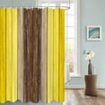 thumbnail image 3 of Fabric Shower Curtain Yellow Brown Gradient Rustic Wood Grain Texture Shower Curtains with 12 Hooks Waterproof Machine Washable Bath Curtains for Bathroom, 72 x 72in, 3 of 6