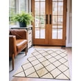 thumbnail image 4 of Unique Loom Braided Jute Collection Area Rug - Trellis (4' 1" x 6' 1" Rectangle Ivory and Black/Black), 4 of 6