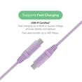 thumbnail image 3 of onn USB-C to USB-C 6-foot Charging Cable - Purple, 3 of 6