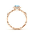 thumbnail image 2 of ANGARA Natural Vintage Inspired Aquamarine Flower and Vine Ring in 14K Rose Gold for Women (Size-6mm) | March Birthstone, Birthday, Anniversary, Jewelry Gift for Women | Natural Aquamarine Ring, 2 of 9