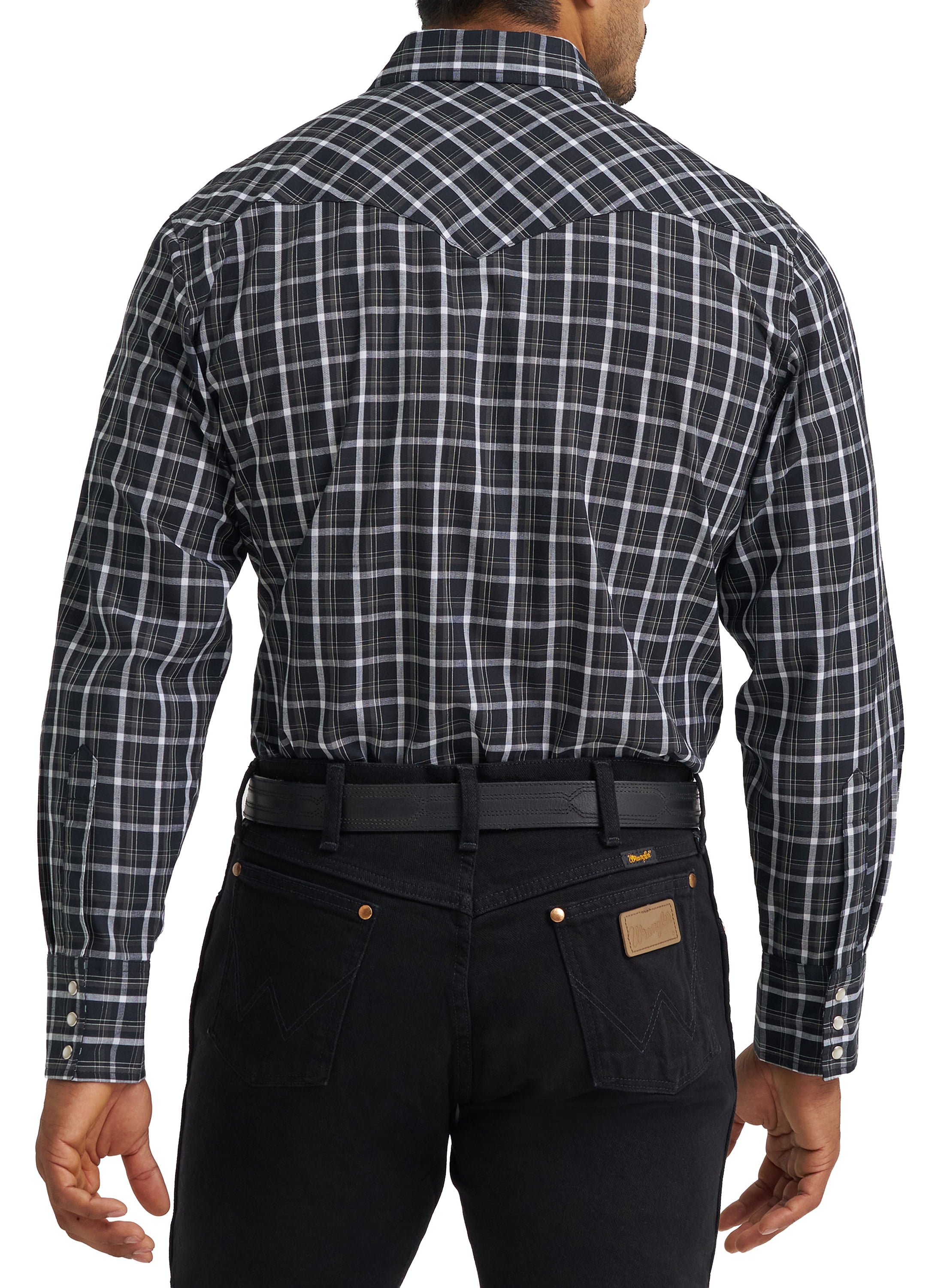 Wrangler® Men's and Big Men's Regular Fit Long Sleeve Western Shirt, Sizes S-5XL