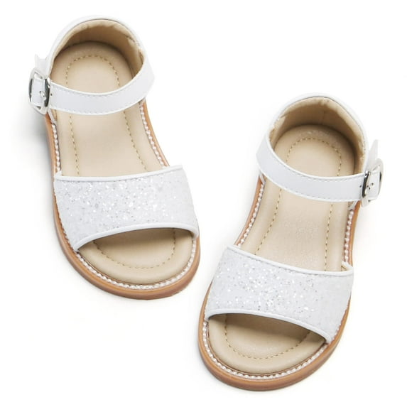 Kiderence Toddler Girls Slides Sandals Kids Sandals Little Girls Shoes Toddler (FK680 White - B02M)