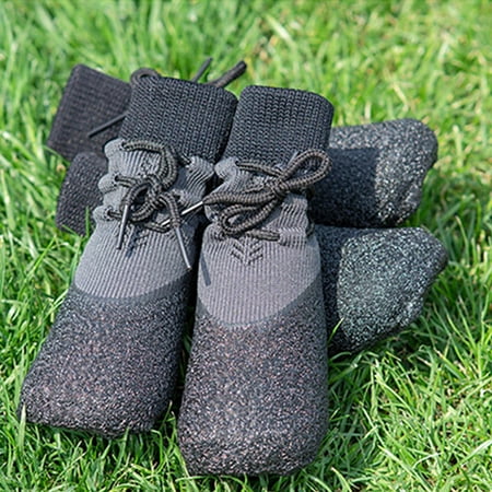 SPRING PARK 8Pcs Anti Slip Dog Socks - Outdoor Dog Boots Shock Absorption Dog Shoes Paw Protector for Hardwood Floors