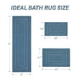 thumbnail image 6 of SIXHOME Bathroom Rugs Mat Waffle Bath Rug Super Absorbent Non Slip Bath Mat Machine Washable Rubber Backed Bathroom Mat with Tassels Ultra Soft Boho Bathroom Decor 24" x 36" Blue, 6 of 7