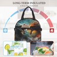 thumbnail image 4 of Naloa White And Red Sketch Dragon Print Lunch Bag for Women & Men Insulated Lunch Box or Cooler Lunch Tote Bags for Work, Travel, Outdoor, 4 of 5