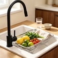 thumbnail image 4 of Byndra Over The Sink Colander, Expandable Stainless Steel Kitchen Strainer Basket, Adjustable Fruit Vegetable Washer for Sink, Counter, Food Prep, Kitchen Counter Use, 4 of 6