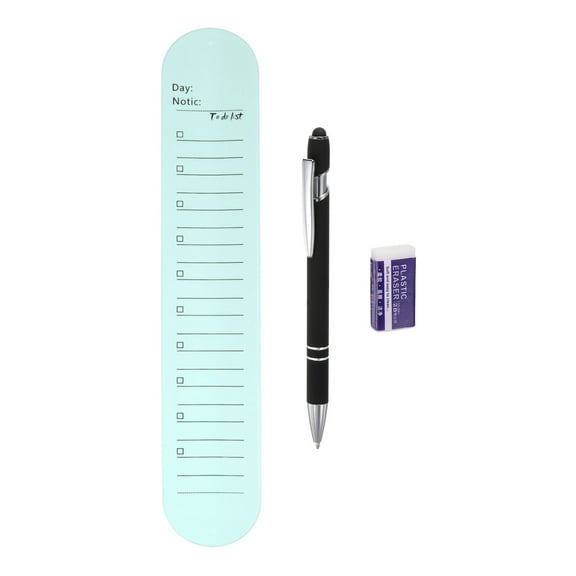 Uxcell Silicone Memo Wrist Band 9.37"x1.8" Wearable Slap Bracelets Block Line Wristbands w Pen and Eraser, Light Green