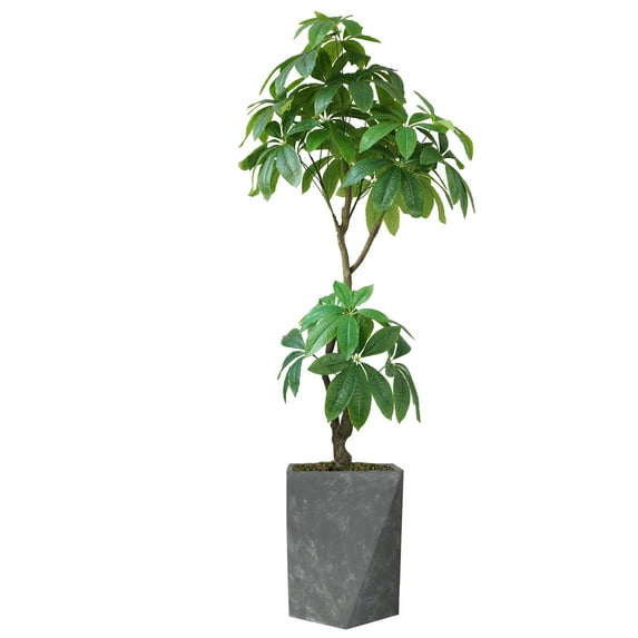 Vintage Home Artificial Faux Real Touch 6.84 Feet Tall R/T Pachira Aqua With Fiberstone Planter