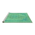 thumbnail image 2 of Ahgly Company Machine Washable Indoor Rectangle Abstract Turquoise Blue Modern Area Rugs, 5' x 7', 2 of 4