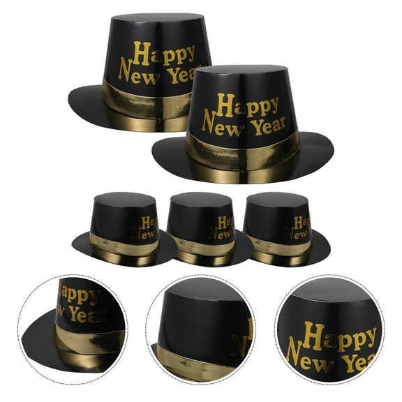 HEMOTON  5 Pcs New Year Eve Paper Hat Birthday Creative Headdress Miss