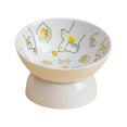 thumbnail image 2 of Raised Pet Feeder Cat Food Plate Water Drinking Bowl, Pet Bowl, Pet Feeding Bowl Food Container, Stable Elevated Cat Bowl Pets Supplies , Yellow, 2 of 7