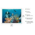 thumbnail image 2 of Coral Garden - Hawaiian Dolphin (Nai’a) - From an Original Color Painting by Mark Mackay - Master Art Print (Unframed) 9in x 12in, 2 of 4