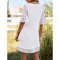 thumbnail image 3 of Vestido de lunares, vestido corto de verano, vestido de gasa en V, vestido de corte A, eficiencia óptima, 3 of 7