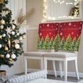 thumbnail image 3 of Frohe Weihnachten Chair Covers Set of 8 Christmas Tree Snowflakes Red Chair Back Covers Stretch Removable Washable Slipcovers Protector for Dining Room Kitchen Party Decor, 3 of 5