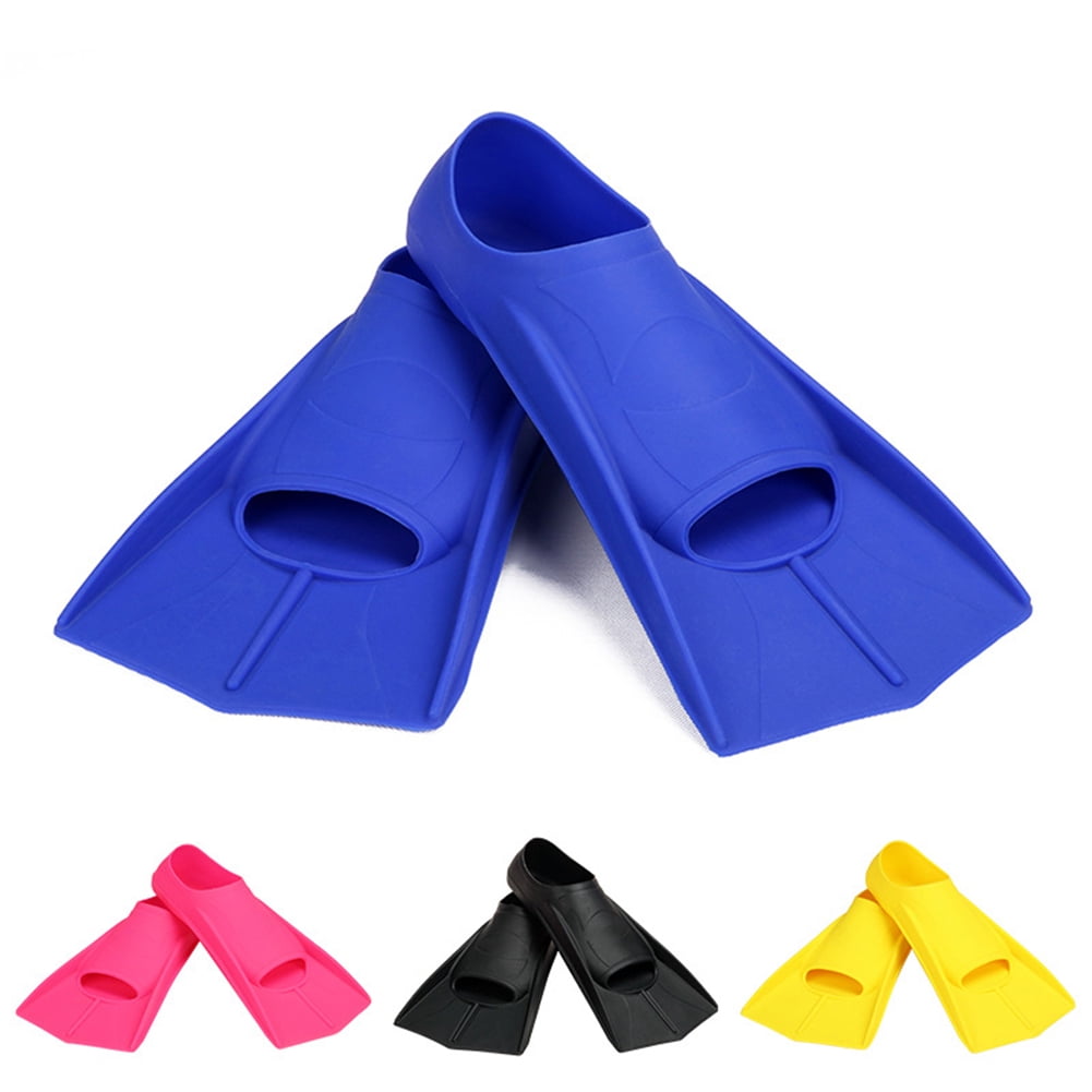 EE_ SWIMMING FLIPPERS DIVING SNORKELING SURFING SWIM SOFT SILICONE FOOT FINS STR 