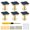Starry Blue, variant on 6 Pack Clover Cabinet Knobs Zinc Alloy Single Hole Pulls,Four-Leaf Clover Drawer Handles for Dresser,Wardrobe,Vanity(12pcs,Pink)