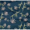 thumbnail image 2 of oneOone Cotton Poplin Twill & Blue Fabric Leaves & Flower Floral Sewing Material Print Fabric By The Yard 56 Inch Wide, 2 of 4