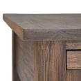 thumbnail image 3 of Monroe Solid Acacia Wood 14 inch Wide Rectangle Rustic Contemporary Narrow Side Table in Distressed Charcoal Brown, 3 of 5