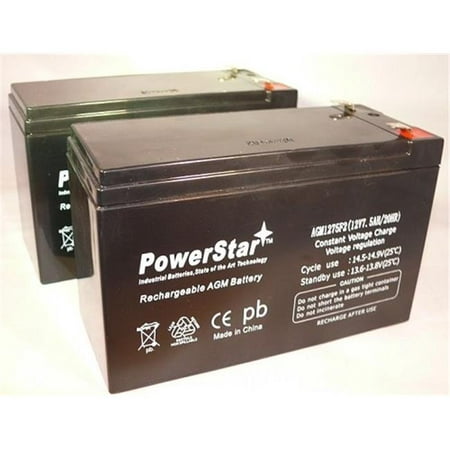 PowerStar AGM1275F2-2Pack1 Replacement 12V, 7. 5Ah For UB1290 & UB1290F2 - Sealed Lead Acid Battery