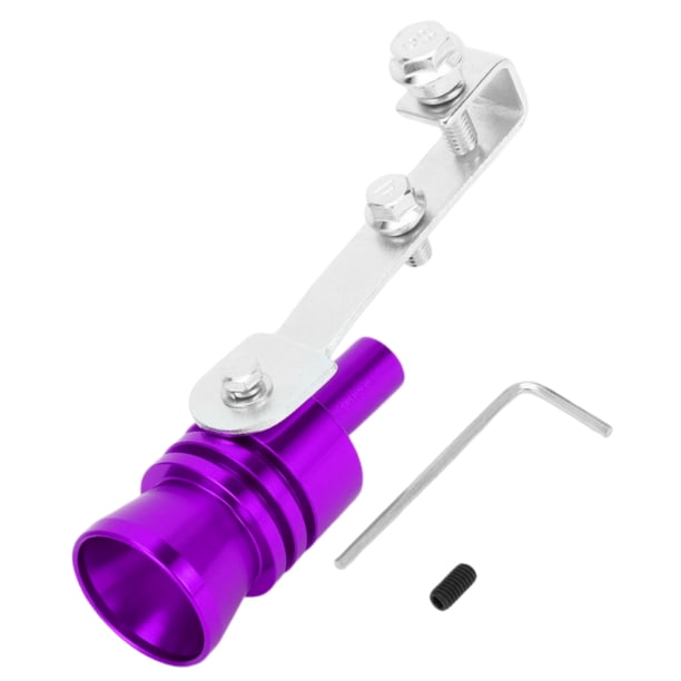 Tubo de escape de silenciador de sonido turbo de Unique Bargains, silbato trasero para automóvil y motocicleta, fabricante de rugido, aluminio púrpura, 1 juego