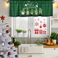 thumbnail image 6 of 2 Pack Valances for Windows, St. Patrick's Day Window Valances for Living Room/Bedroom/Bathroom, Lucky Gnomes Shamrock Green Retro Light Filtering Kitchen Curtain Valance 42"W x12" L, 6 of 9