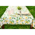 thumbnail image 5 of Contemporary Home Living Lemon Bliss Rectangular Outdoor Tablecloth - 84" - White and Yellow, 5 of 7