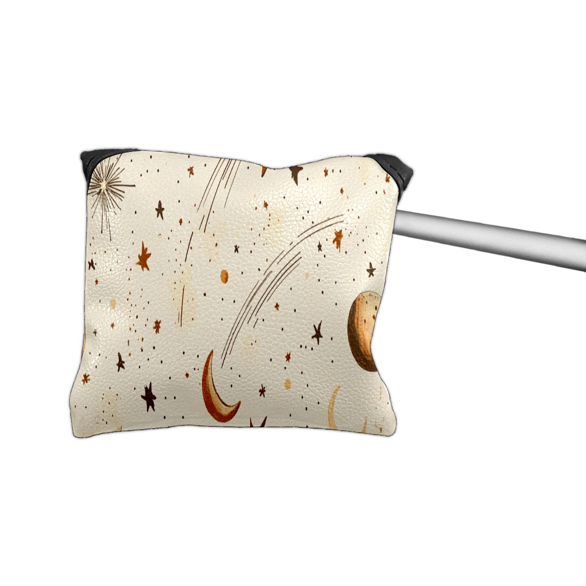 Golf Mallet Putter Cover Premium Leather Waterproof Golf Putter Head Cover with Magnetic Closure Small Meteor