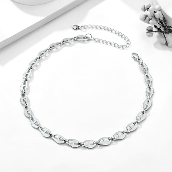 Choker Necklaces for Women/Men Silver Mariner Chain Birthday Christmas Jewelry Gift Clearance, 5mm/7mm,12"15"Length