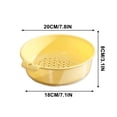 thumbnail image 2 of Double Layer Vegetable Washing Basket, Transparent Kitchen Draining Basket, Multi-Purpose Food Prep & Cleaning, Space-Saving Design, Practical Kitchen Sink Organizer for Vegetables & Fruits, 2 of 5