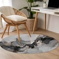 thumbnail image 4 of Round Rug 4Ft Washable Non-Slip, Black Gold Marble Circle Area Rugs for Living Room Bedroom, Vintage Abstract Geometric Gradient Indoor Floor Mats Carpet Runner for Home Decor Aesthetic, 4 of 8