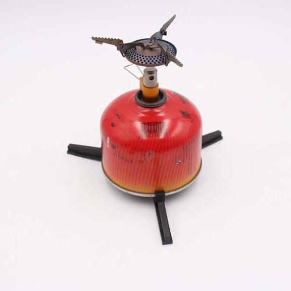 OATIPHO 2Pcs Compact Folding Camping Stove Stand Gas Tank Stabilizer Black Nylon Plastic
