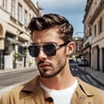 thumbnail image 5 of VLOOCKLW Square Frame Fashion Glasses Unisex Vintage Fashion Shades for Men Women, Lightweight UV Protection Glasses for Daily Wear & Travel, 5 of 5