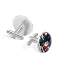 thumbnail image 3 of Santa Claus Elegant Stainless Steel Men's Cufflinks for Business Attire, Weddings, and Special Occasions, 3 of 6
