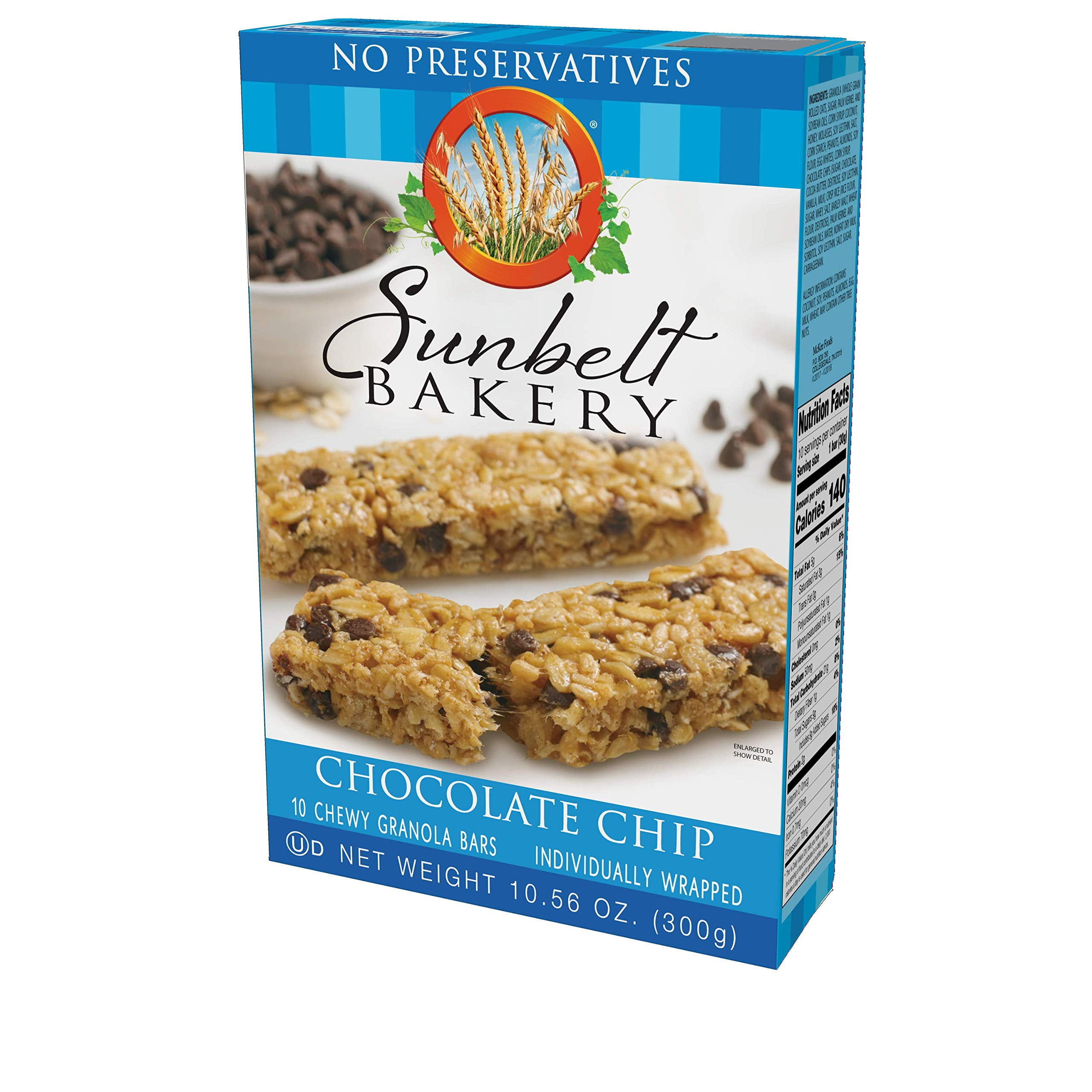 Sunbelt Bakery Chocolate Chip Chewy Granola Bars, 4 Boxes