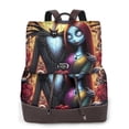 thumbnail image 1 of Goofa The Nightmare Before Christmas Pattern Leather Backpack Purse for Women Fashion Multipurpose Design Handbag Ladies Shoulder Bags Travel Backpack, 1 of 4