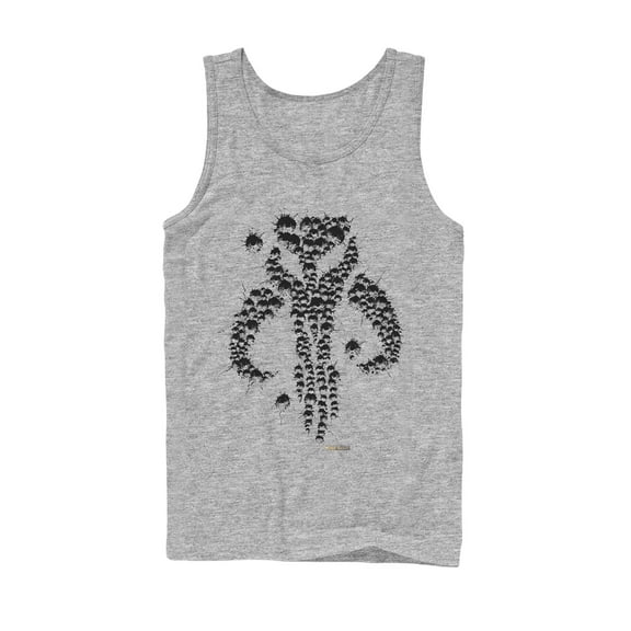 Men's Star Wars: The Mandalorian Mythosaur Bullet Hole Tank Top Athletic Heather Small