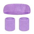 thumbnail image 3 of Sportteer Cotton Sweat Bands Non-sweaty Sweat Bands Sports Sweat Bands Set Three-piece Set Sweat-absorbing Breathable Head & Wrist Protection Soft Elastic Colorful, 3 of 10