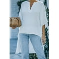 thumbnail image 3 of POGLIP Kimono Chic Blanc pour Femme à Ourlet Haut-Bas, 3 of 6